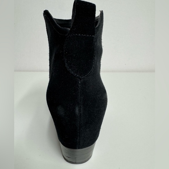 Sigerson Morrison Aerial Pointed Toe Black Leather Suede Boots Size  6.5 - Picture 2 of 12